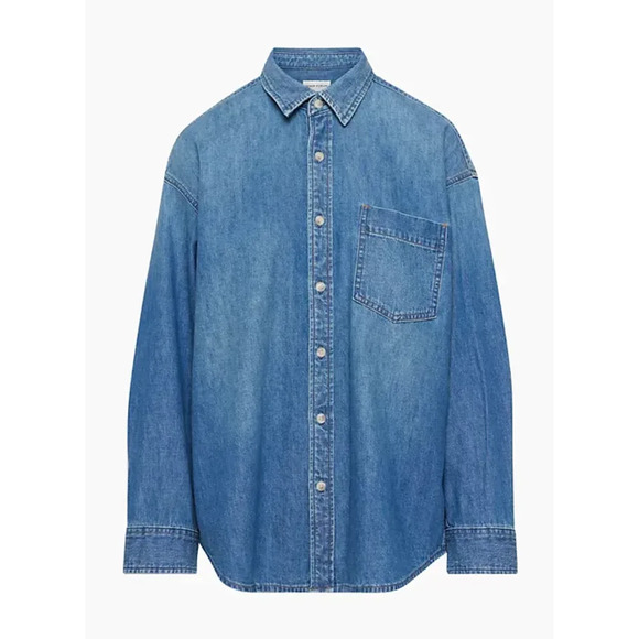 Denim Forum The '80S Comfy Denim Shirt - S - Blue - Picture 2 of 7